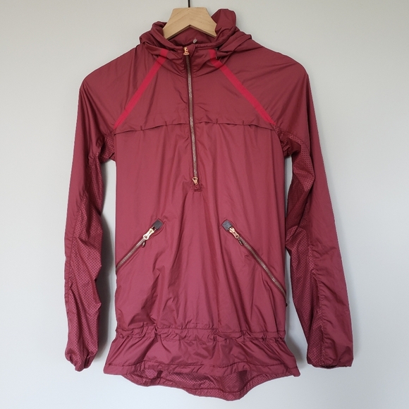 Lululemon Miss Misty Pullover Jacket Rust Berry Wind Water Resistant sz 4 - Picture 1 of 3